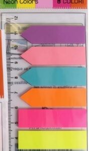 Blocco Segnapagina Stacca Attacca mm 45x12 8 colori assortiti 200 strisce 51177