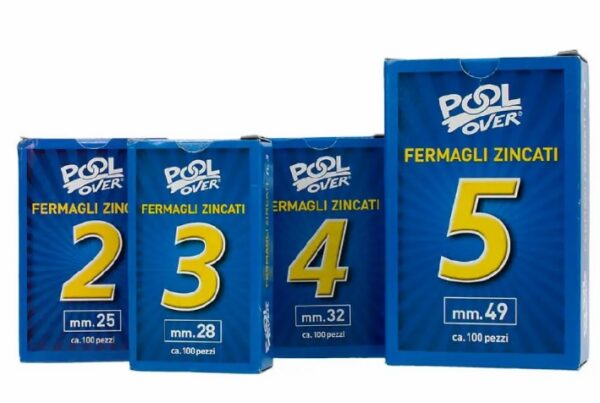 Fermagli in acciaio zincato n. 2 - cf. 1000 pz.