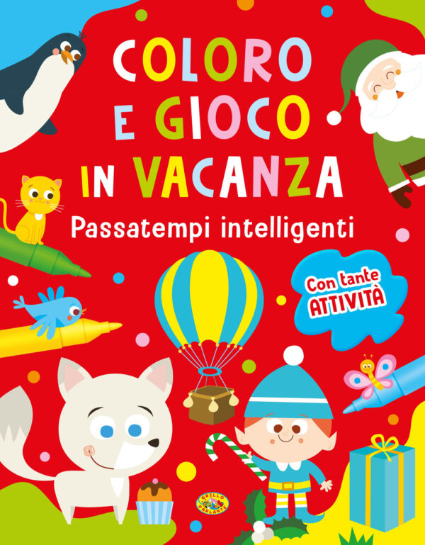 Coloro e gioco in vacanza. passatempi intelligenti