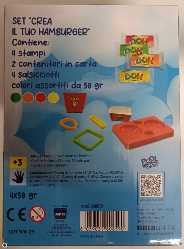 Pasta da modellare Gift Box DOH BURGER - con accessori