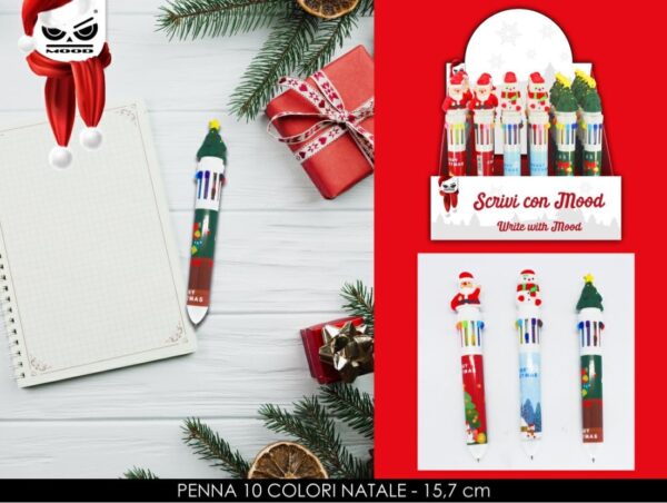 Penna 10 colori personaggi natalizi