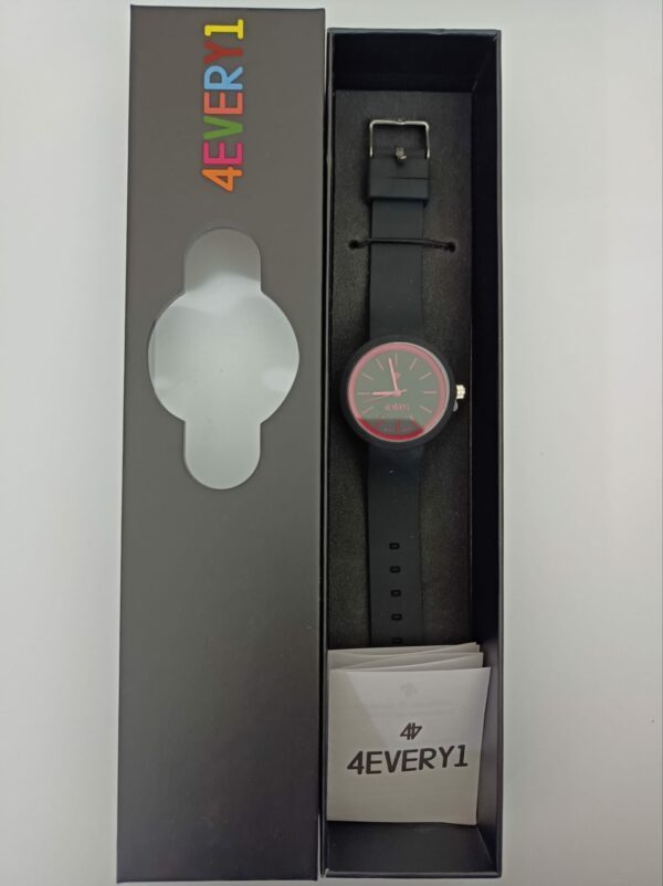 Orologio da polso analogico "Colours" 4Every1 - nero/fuxia