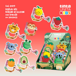 Borsina in silicone con tracolla TINTA UNITA KIDS cm 20x20x25