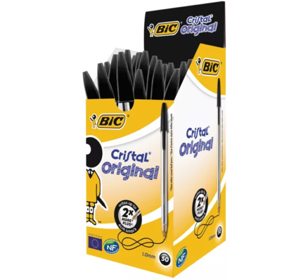 Penna a sfera BIC Cristal - punta media 1,0mm - confezione 50 pezzi