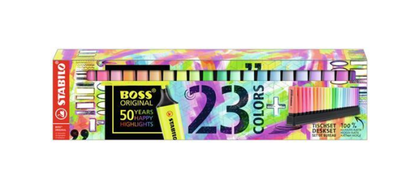 Evidenziatori Boss Original deskset 23 pezzi colori assortiti fluo + pastel