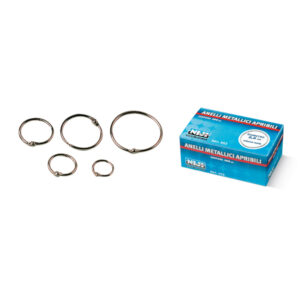 Anelli metallici - 4 cm - per rilegatura - Lebez