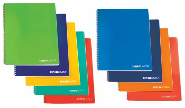 Quaderno maxi spiralato TINTA UNITA - 5 mm - 70 ff