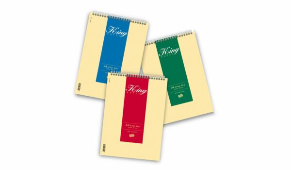 Block notes f.to A4 spiralato - foglio bianco - KING - 60 ff 80 gr