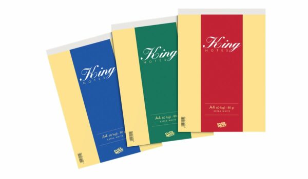 Block notes f.to A5 - 1 rigo - KING - 60 ff 80 gr
