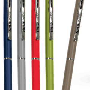 Penna in metallo 4 in 1 in cofanetto PU Deluxe Tinta Unita