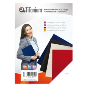 Copertine rilegatura - A4 - 250 gr - cartoncino goffrato - nero - 100 pz