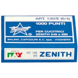 Punti Zenith 130/E S100 - 6/4 - acciaio naturale - metallo - conf. 1000 punti