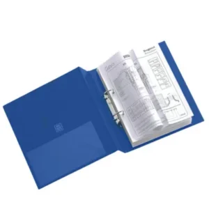 Raccoglitore Stelvio - 2 anelli tondi 25 mm - dorso 3 cm - 15 x 21 cm - blu