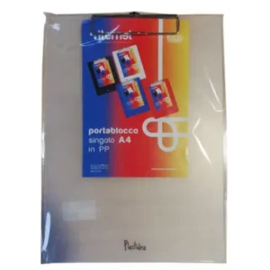 Portablocco con molla in metallo - copertina in PPL - A4 - trasparente opaco