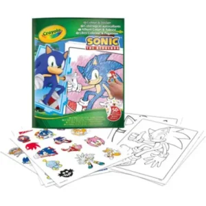 Album da Colorare con Sticker SONIC, 32 pagine e 4 fogli di adesivi