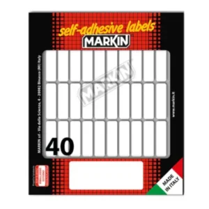 Etichette adesive, in carta - permanenti -34x10mm - 40 et/fg - 10 fogli - bianco