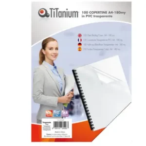 Copertine rilegatura - A4 - 180 micron - PVC - neutro trasparente - conf. 100 pz