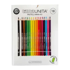 Pastelli in legno TINTA UNITA 4.0 confezione da 18