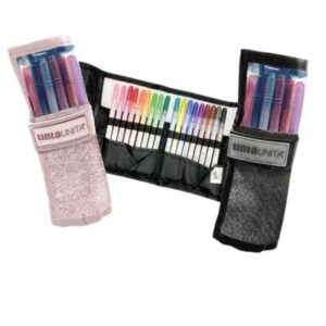 Astuccio Tinta Unita Glamour a rotolo pennarelli Brush