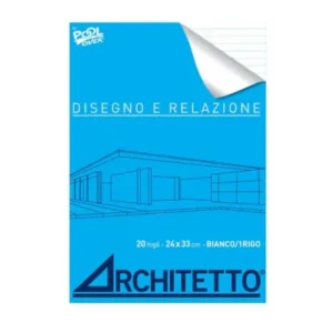Album quaderno e relazione - 20 fogli - cm 24x33 - 1 rigo