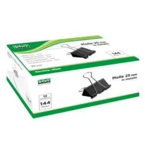Molla Double Clips - 2,5 cm - nero