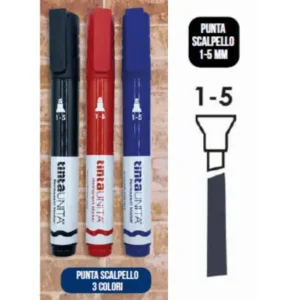 Pennarello indelebile punta a scalpello tratto 1-5 mm - nero