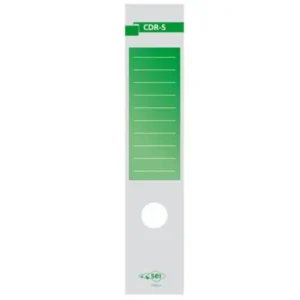 Copridorso CDR S - carta autoadesiva - 7 x 34,5 cm - verde - Sei Rota - conf. 10