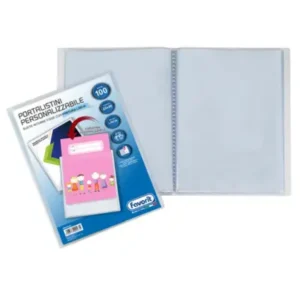 Portalistini personalizzabile Premium - liscio -22x30 cm-100 buste - trasparente