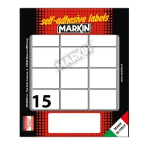 Etichette adesive - in carta - permanenti - 37 x 27 mm-15 et/fg-10 fogli- bianco