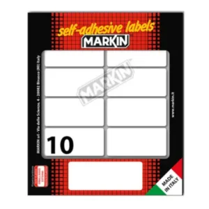 Etichette adesive - in carta - permanenti - 58 x 27 mm -10 et/fg-10 fogli-bianco